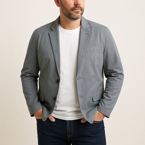 Marc Anthony XXL Men’s Casual Knit Blazer Jacket Stretch Cotton Taupe/Gray